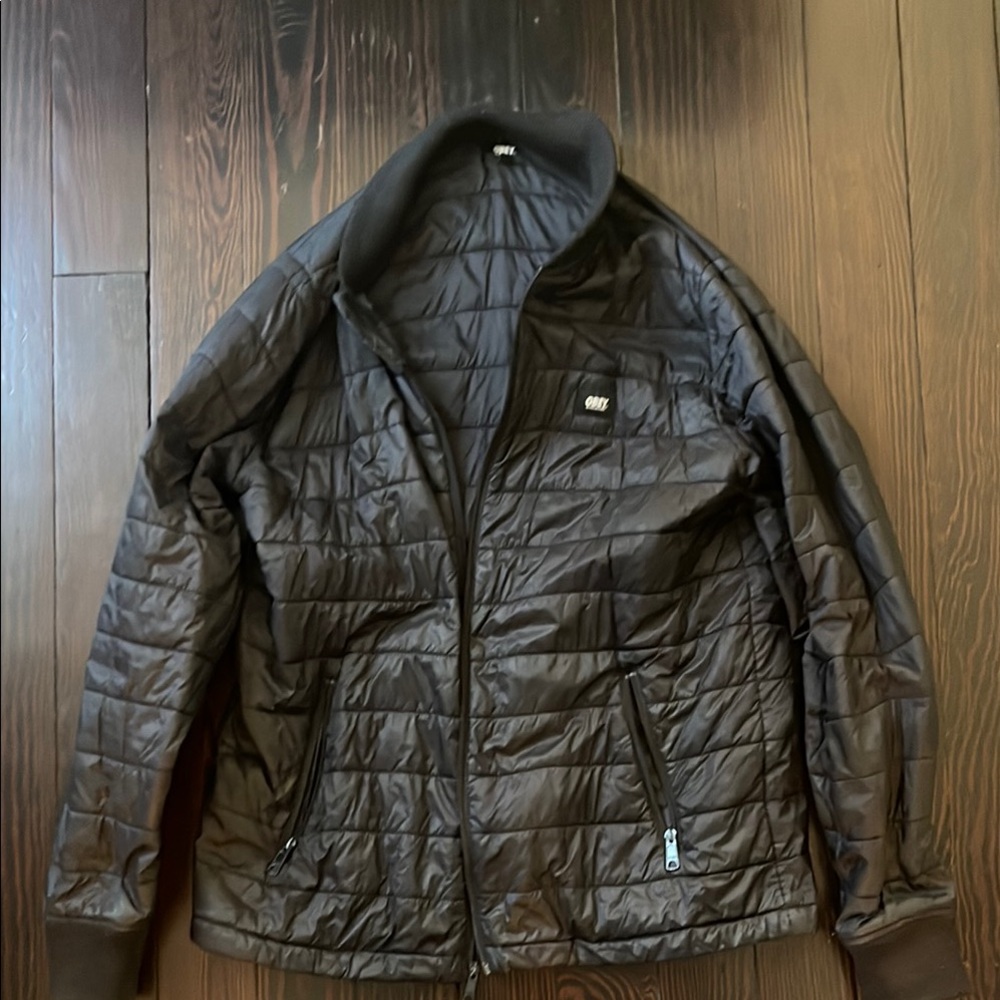 Obey Black Puffer Jacket Quilted Insulated